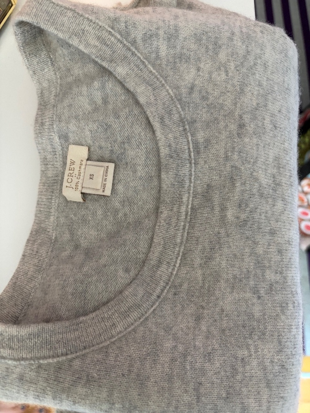 XS grey jcrew 100% cashmere sweater